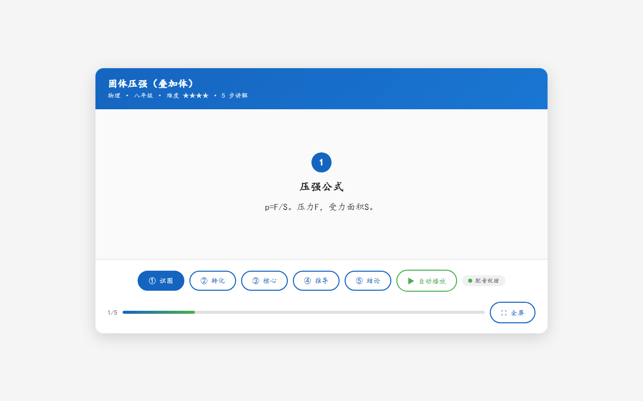 动画解题：固体压强叠加体 预览